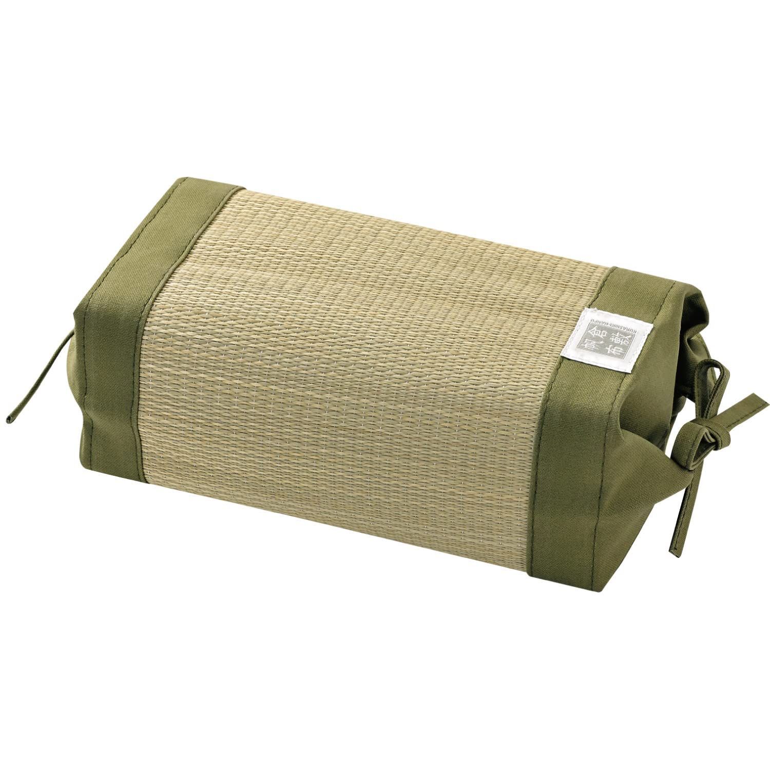 【特価商品】国産い草小枕 吉備(きび) 約W24×D11×H11cm グリーン 81843902