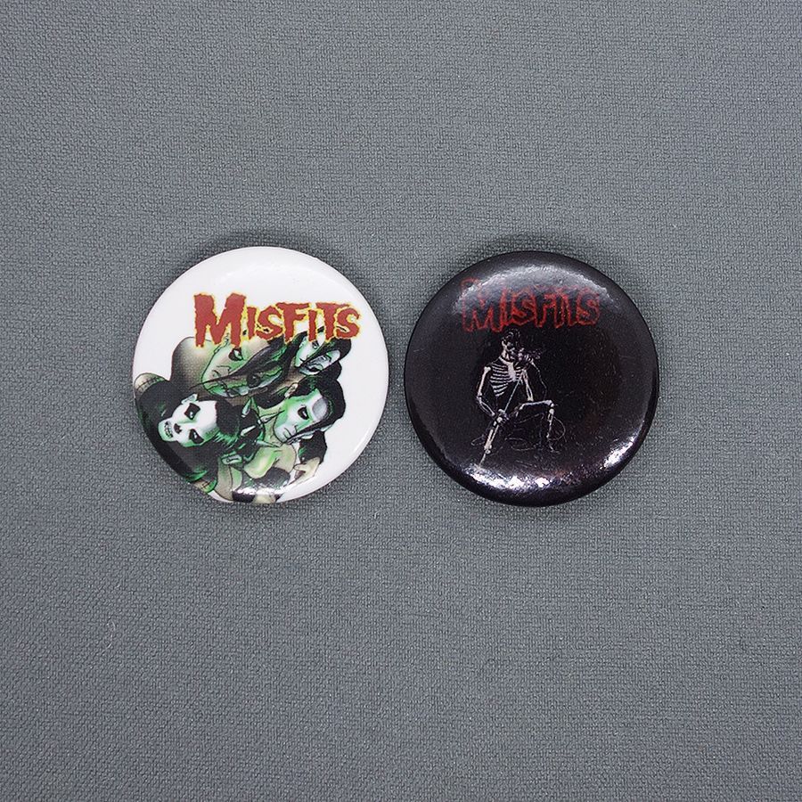 トップ 新品 未使用 Misfits ハードコアパンクバンド 缶バッジ 2点セット ピンバッチ ミュージシャン Lavacanegra Com Mx Lavacanegra Com Mx
