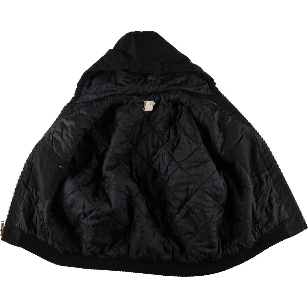 古着 カーハート Carhartt ペイント 中綿パーカー パファージャケット  