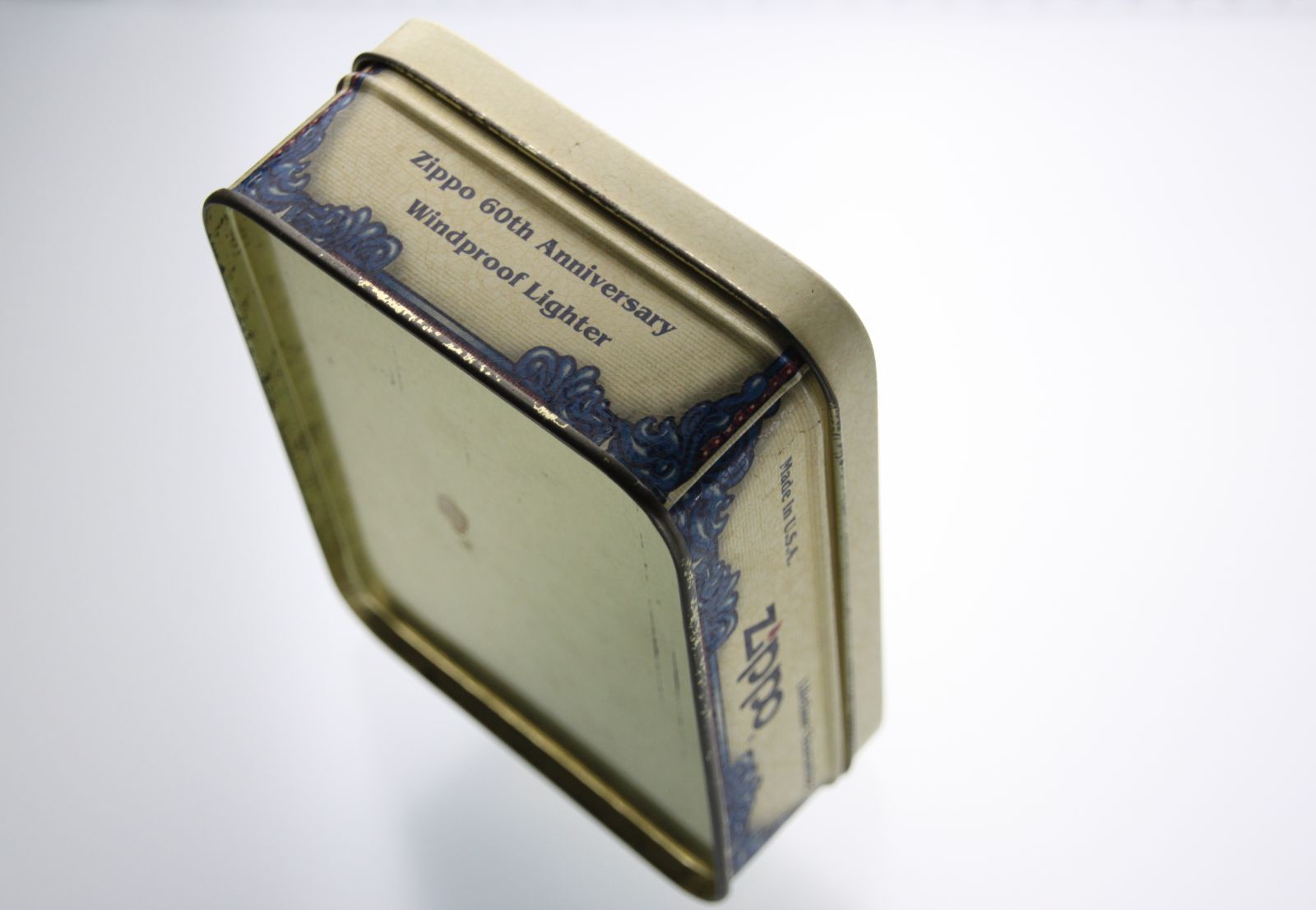 1000円～ ライター zippo ジッポ 60th Anniversary 60周年記念 1932-1992 立体メタル ライター専用替え石付 Friend Flints 箱付 F621 1000円～○☆着火未確認☆オイルライター ZIPPO ジッポ ジャック