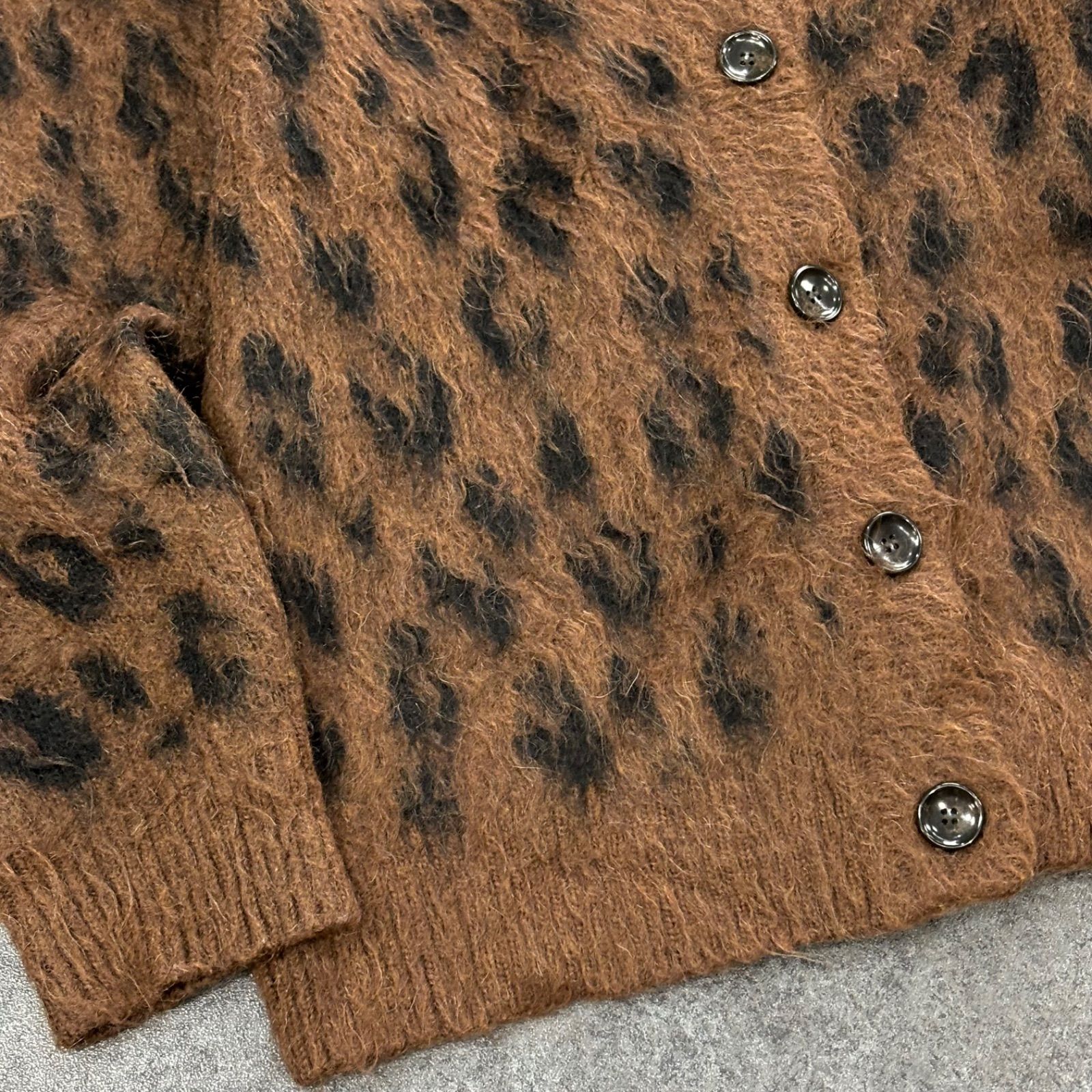 Relume JOURNAL STANDARD Mohair Mixed Leopard Pattern Cardigan 