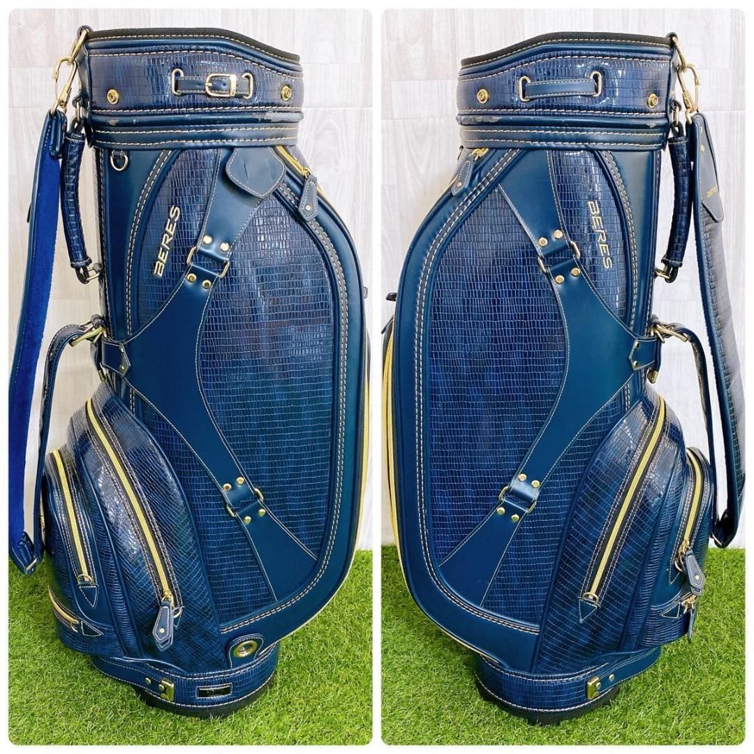 品質が完璧 ホンマ BERES HONMA ベレス 合皮 クロコ調 キャディバッグ 高級 バッグ