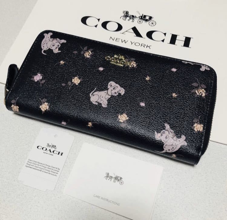 ☆ COACH コーチxディズニー限定コラボ 長財布 F91743 ダルメシアン ... コーチ 財布 ディズニーコラボ ダルメシアン 101匹わんちゃん