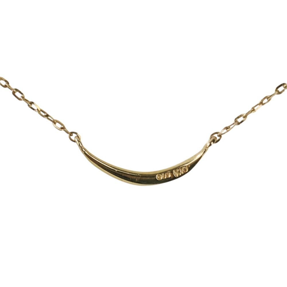 ete　エテ　クレセントムーン ネックレス　イエローゴールド　中古 ete エテ クレセントムーン ネックレス イエローゴールド 中古