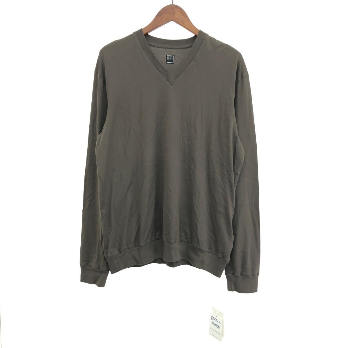 美品 FEDELI フェデリ PULL ML JERSEY SUPIMA Vネック