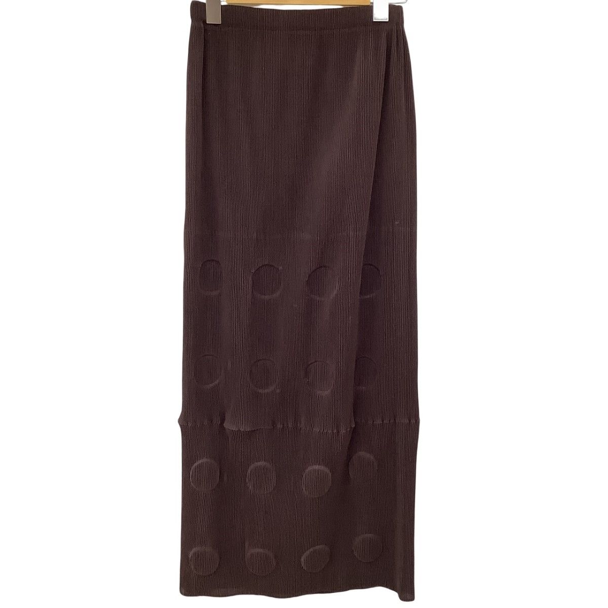 ISSEY MIYAKE イッセイミヤケ プリーツ スカート 立体デザイン 変形 SIZE M IM84-FG917 ブラウン