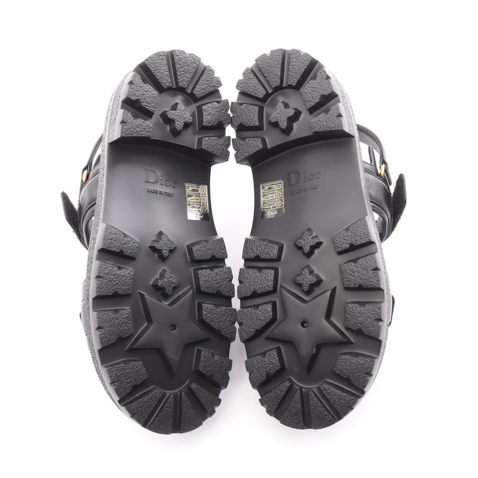 洋風の ディオール Dior サンダル DIORACT プラットフォーム KCO016LAB90037 ブラック レザー サンダル レディース 業界最高品質。