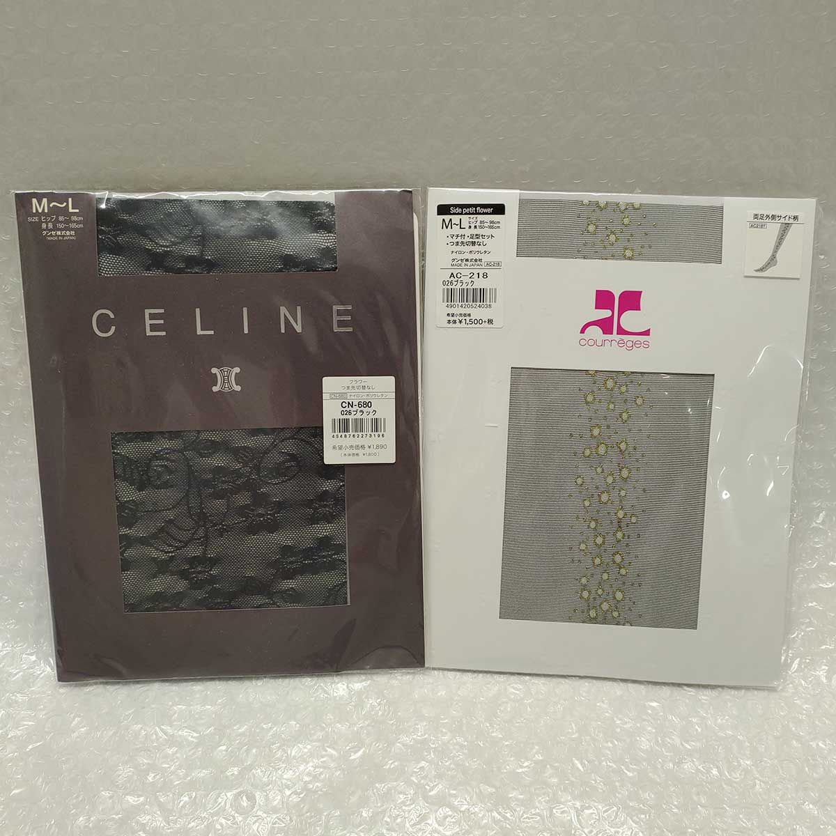 未使用】 CELINE セリーヌ courreges クレージュ サイズM-L タイツ グンゼ 2点 セット レディース メルカリShops