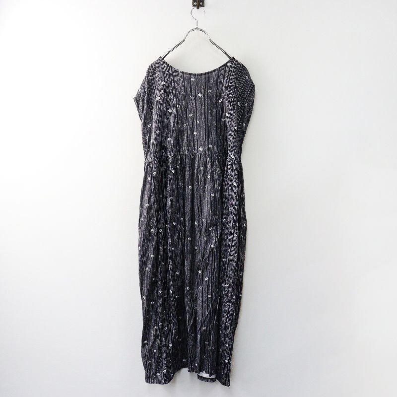 2025SS マーブルシュッド marble SUD jellyfish ワンピース ブラック クラゲ ドレス コットン ノースリーブ フ 2400014607161