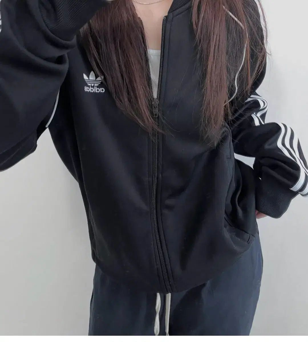 Adidas adidas アディダス 黒 スーパースター トラックトップス