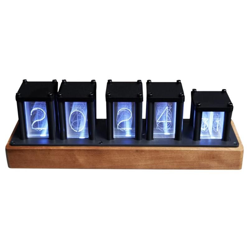 置き時計 レトロモダンデジタル表記 ニキシー管風 レトロモダンデジタル置き時計 ニキシー管風デザイン 【公式通販】