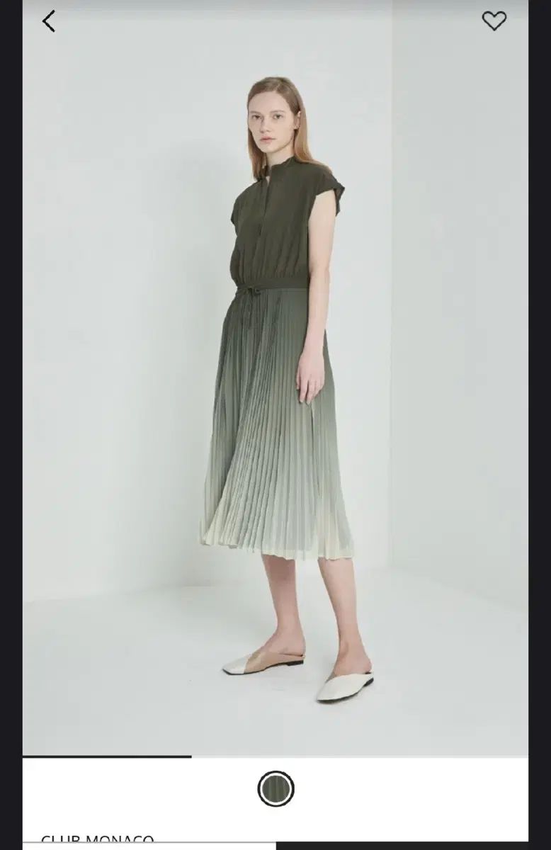 Club Monaco クラブモナコ ドローストリング プリーツ ブロック オンブル ドレス 458000 ウォン