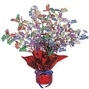 Beistle 50809-mc Birthday Gleam ' N Burst Centerpiece、15インチ