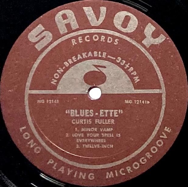 Curtis Fuller's Quintet 『Blues-ette』 US盤 Savoy Records RVG刻印