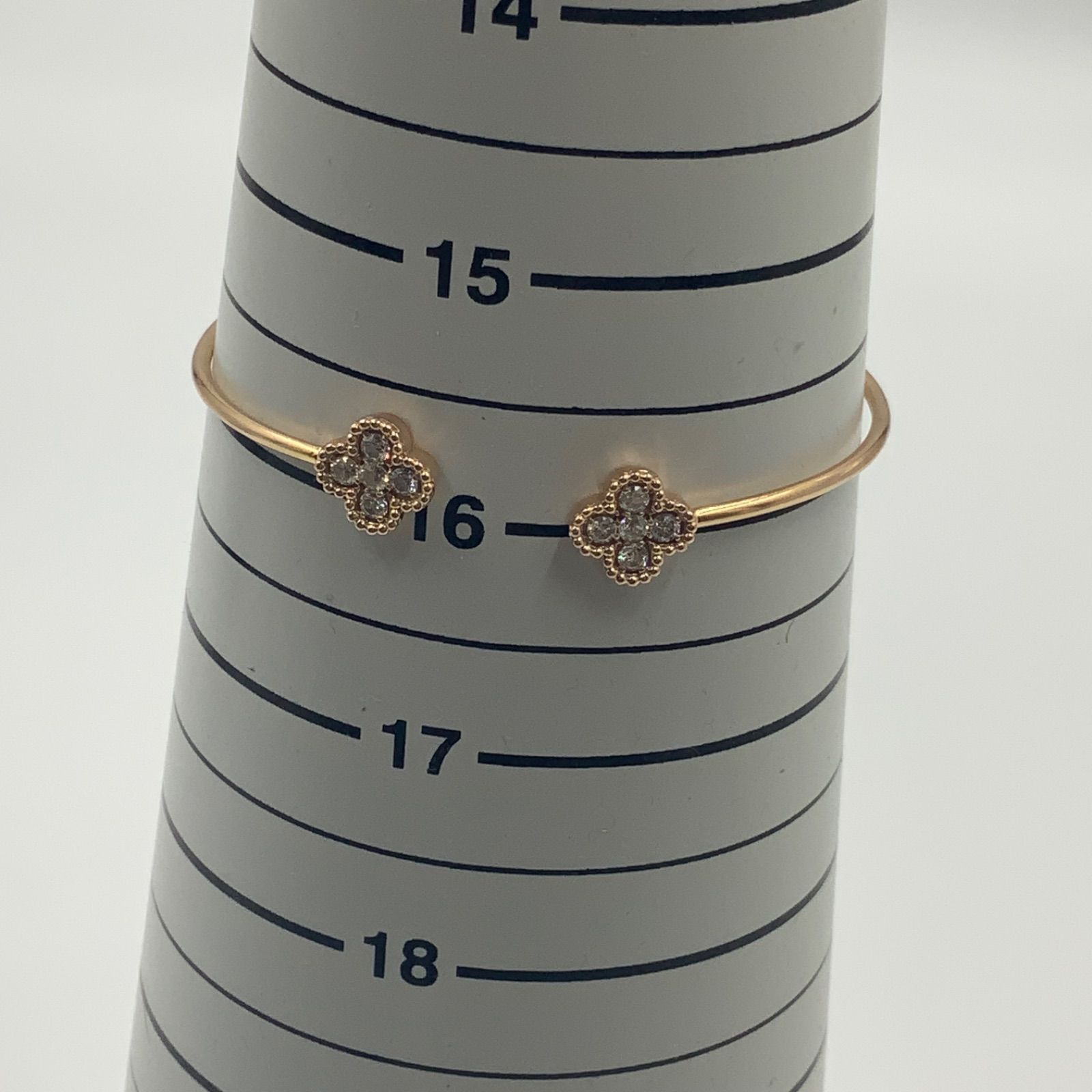 K18PG ピンクゴールド バングル 5g ダイヤモンドバングル 0.5ct