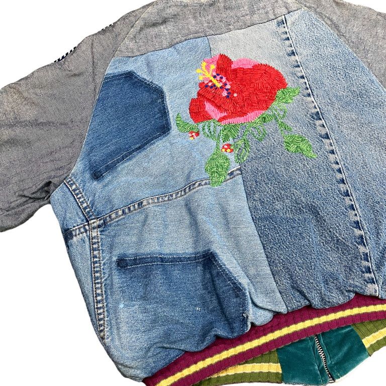 kapital 刺繍　スーベニアジャケット　スカジャン　デニム　リバーシブル KAPITAL 16SS デニム再構築別珍リバーシブルスーベニアJKT アウター