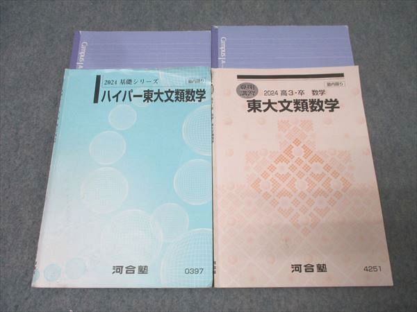 河合塾 東京大学 ハイパー/東大文類数学 テキストセット 2024 基礎シリーズ/夏期 計2冊 018m0D 河合塾 東京大学 ハイパー/東大文類数学 テキストセット 2024
