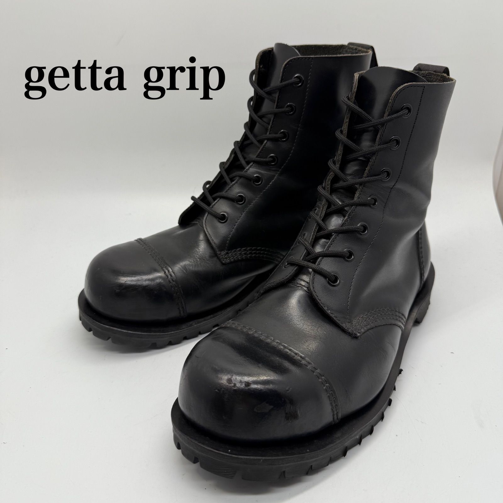 GETTA GRIP 90s 1999 england 7hole steel cap boots UK9 ゲッタグリップ 7ホール レースアップブーツ スチールキャップ 安全靴 セーフティ オールド 英国製