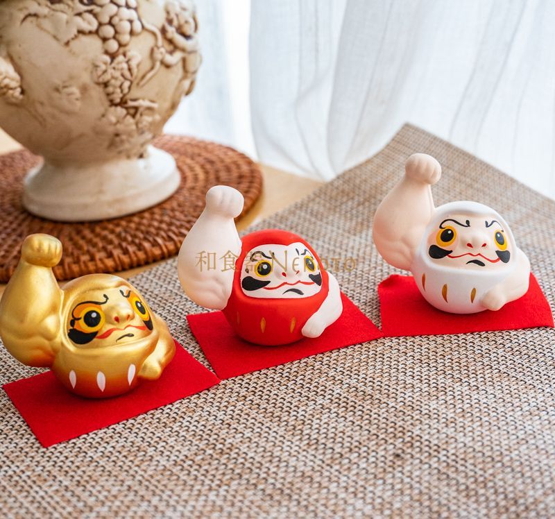 卵三郎こけし　幸福だるま　赤白セット 注文 卵三郎こけし 幸福だるま 赤白セット 招福だるま 赤と白 セット