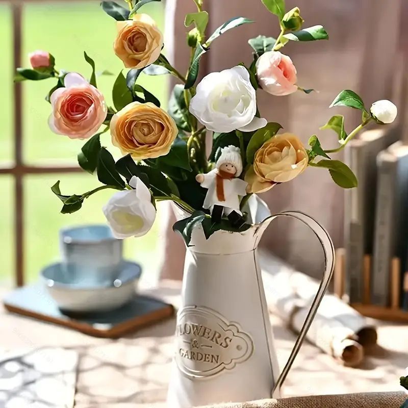 ヴィンテージフラワーピッチャーラスティックシャビーシック花瓶