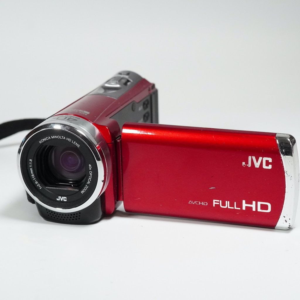 JVC Victor Everio GZ-E600-R レッド ビデオカメラ 動作OK 1週間保証 