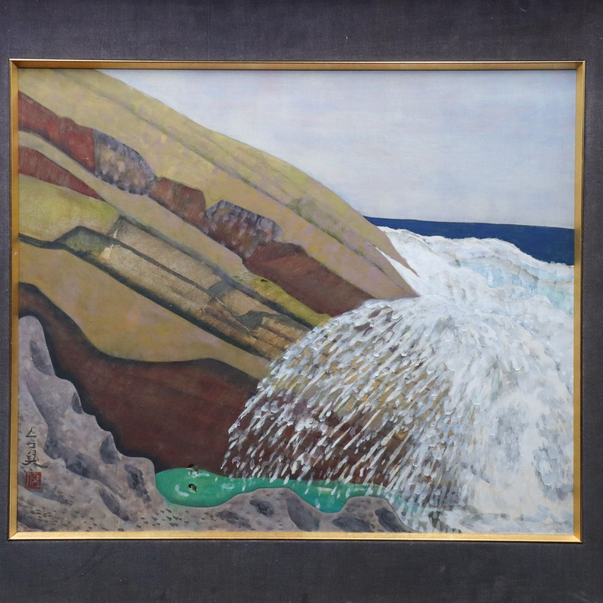 小薗保典 日枝神社 大スギ 絵 絵画 風景画 日本画 小薗保典 日枝神社