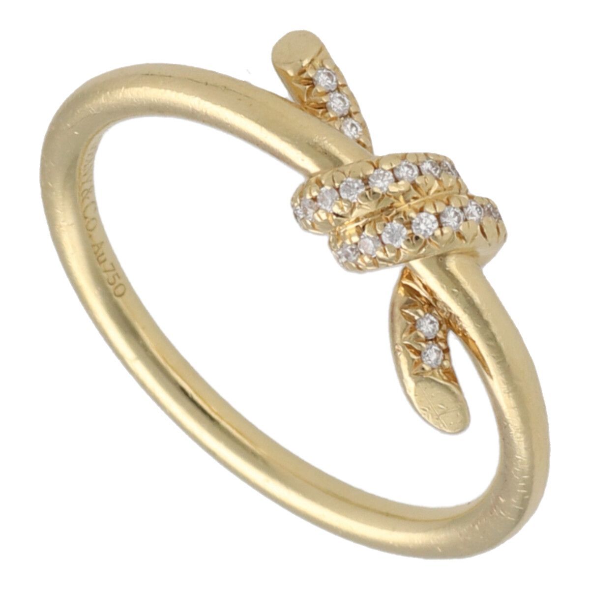 中古】 Tiffany ＆ Co. ティファニー ノット リング 10号 69346855 K18 
