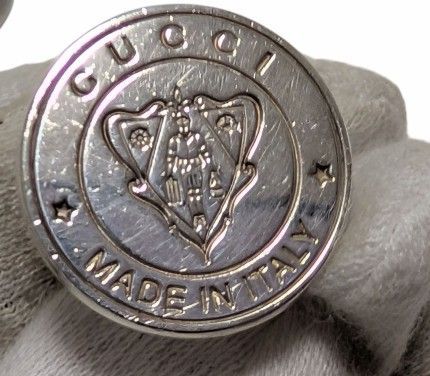 グッチ カフス クレスト 紋章 SV925 シルバー カフリンクス 銀製