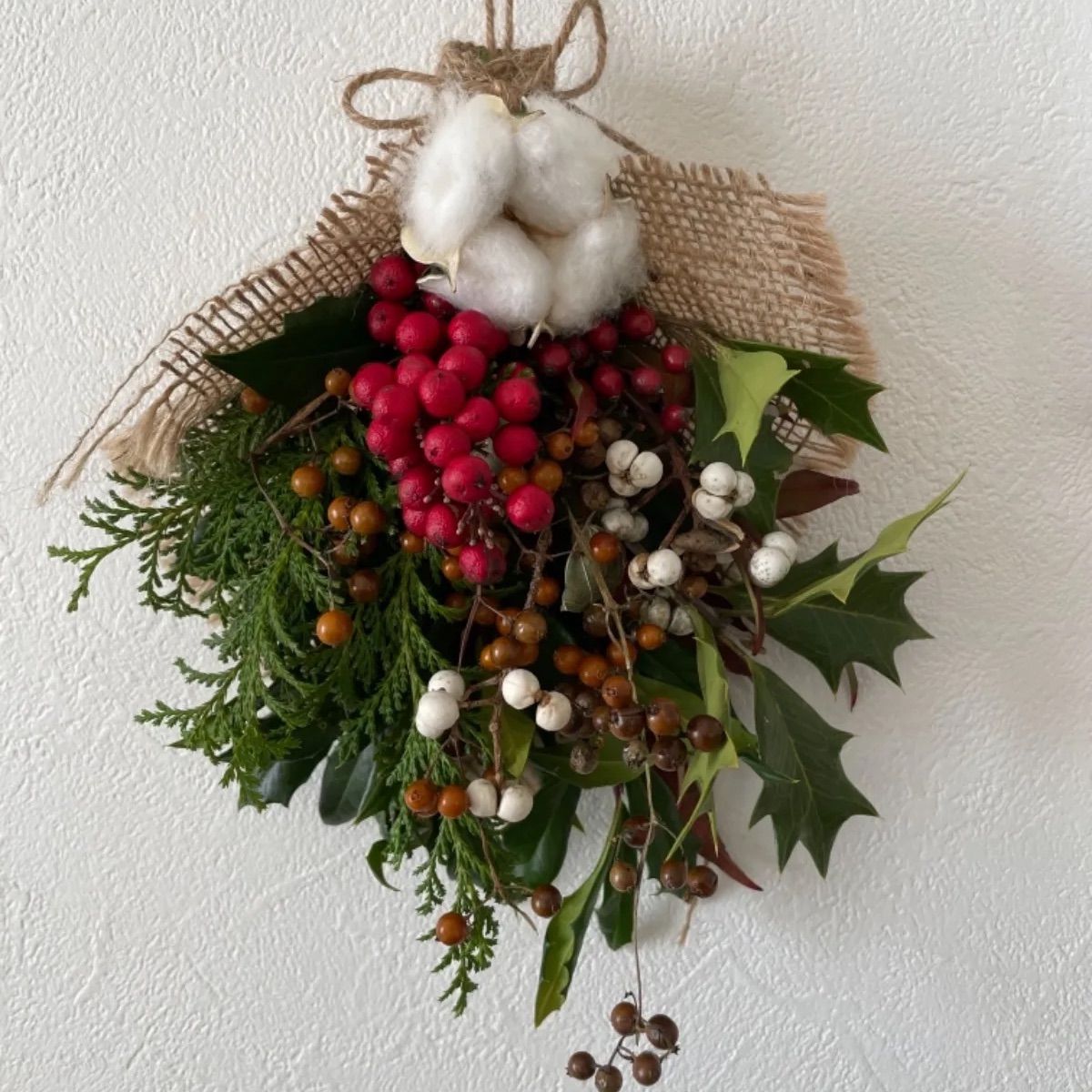 節分飾り節分スワッグ 魔除け・厄除け・開運ドライフラワースワッグ