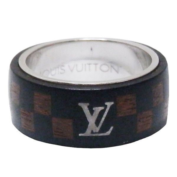 ◇ルイヴィトン◇ M99167 ダミエ ウッドリング 指輪 16号 ブランド ルイ・ヴィトン LOUIS VUITTON ダミエ ウッドリング/指輪