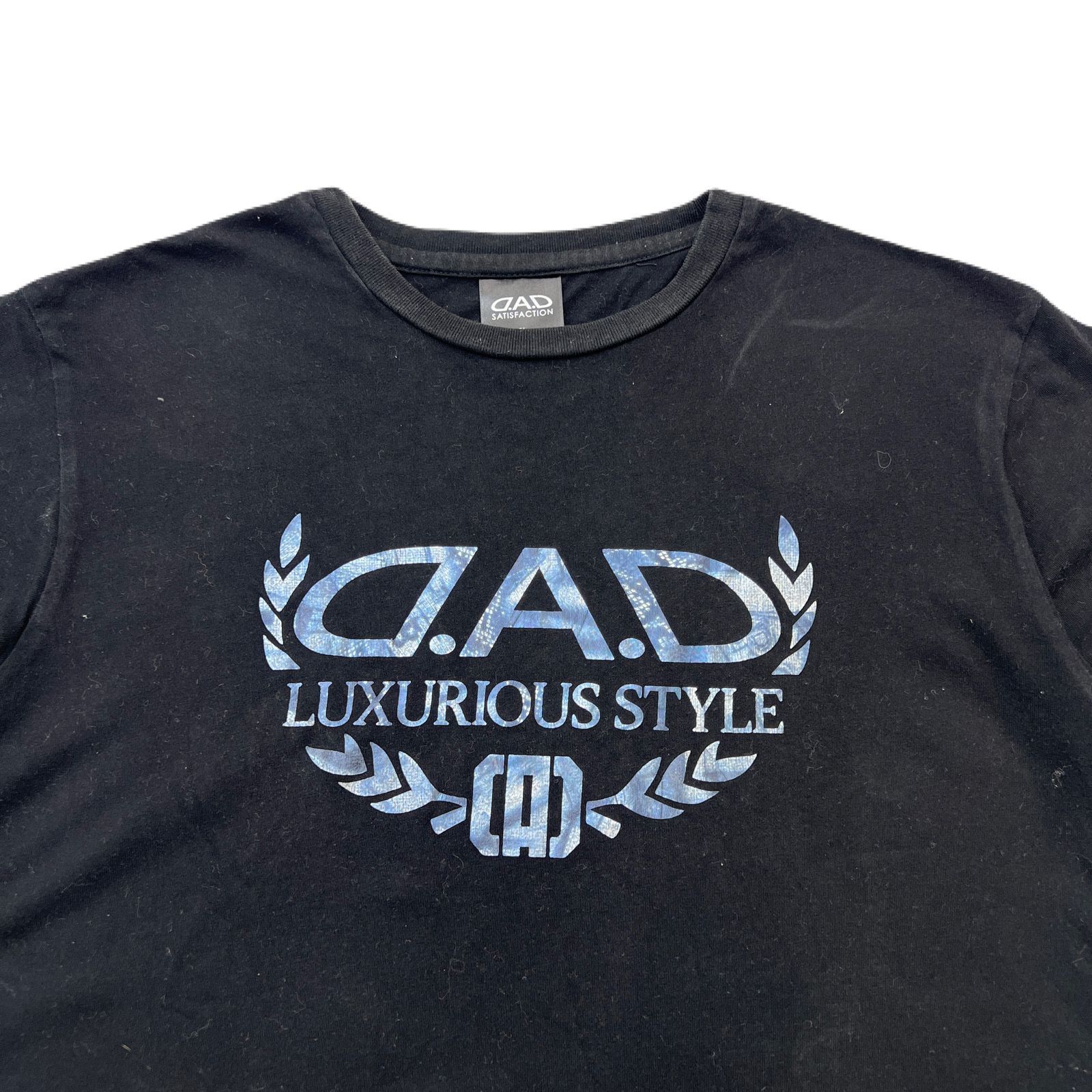 DAD D.A.D ギャルソン Tシャツ 半袖 ブラック 黒 ロゴプリント 大き目 
