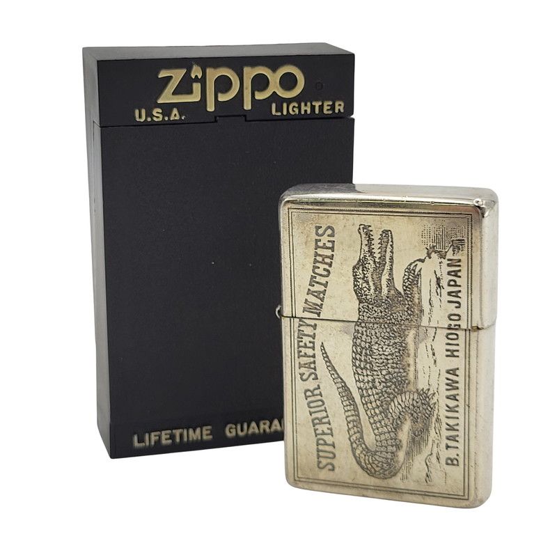 現状渡し品】ZIPPO ジッポ MATCHBOX LABEL SERIES CROCODILE OIL