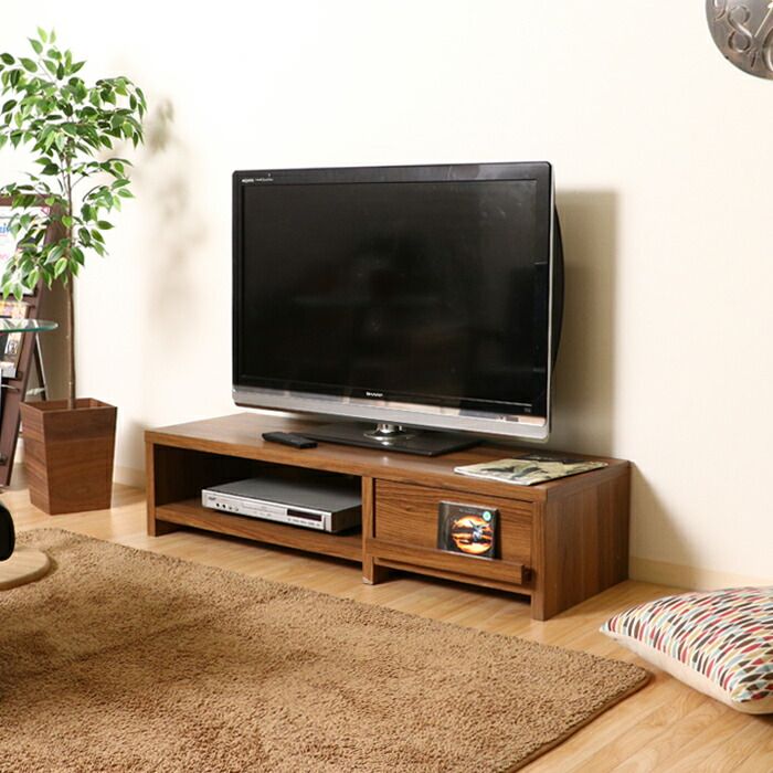 テレビ台 幅120cm テレビボード ローボード TV台 ロータイプ テレビ ラック TV ボード 木目調 北欧 おしゃれ ディスプレイ CD DVD 収納 デッキ 引出し スライドレール 一人暮らし 新生活