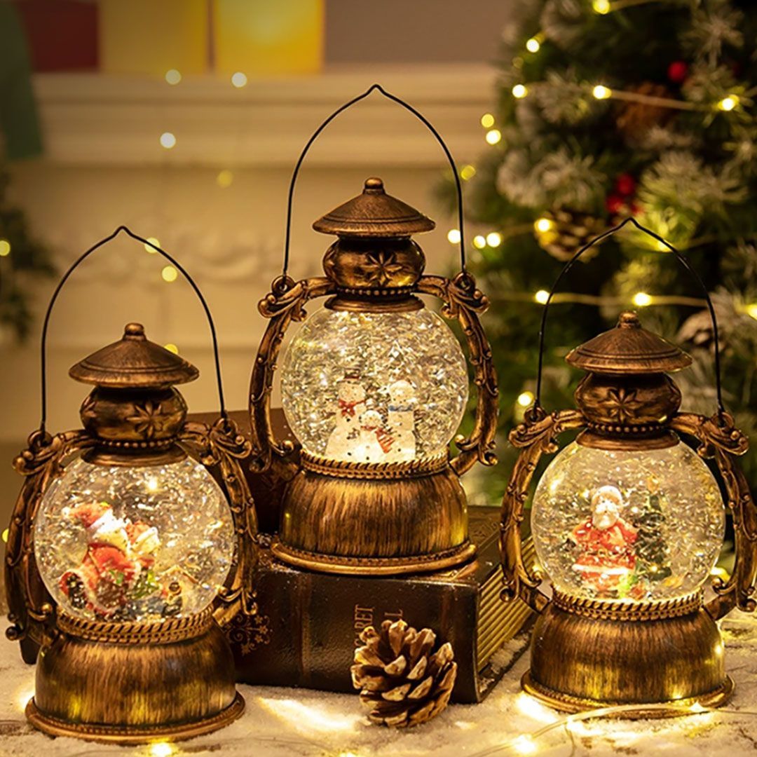 クリスマス オルゴール スノードーム ライト ーVer2ー 全3種 ランタン