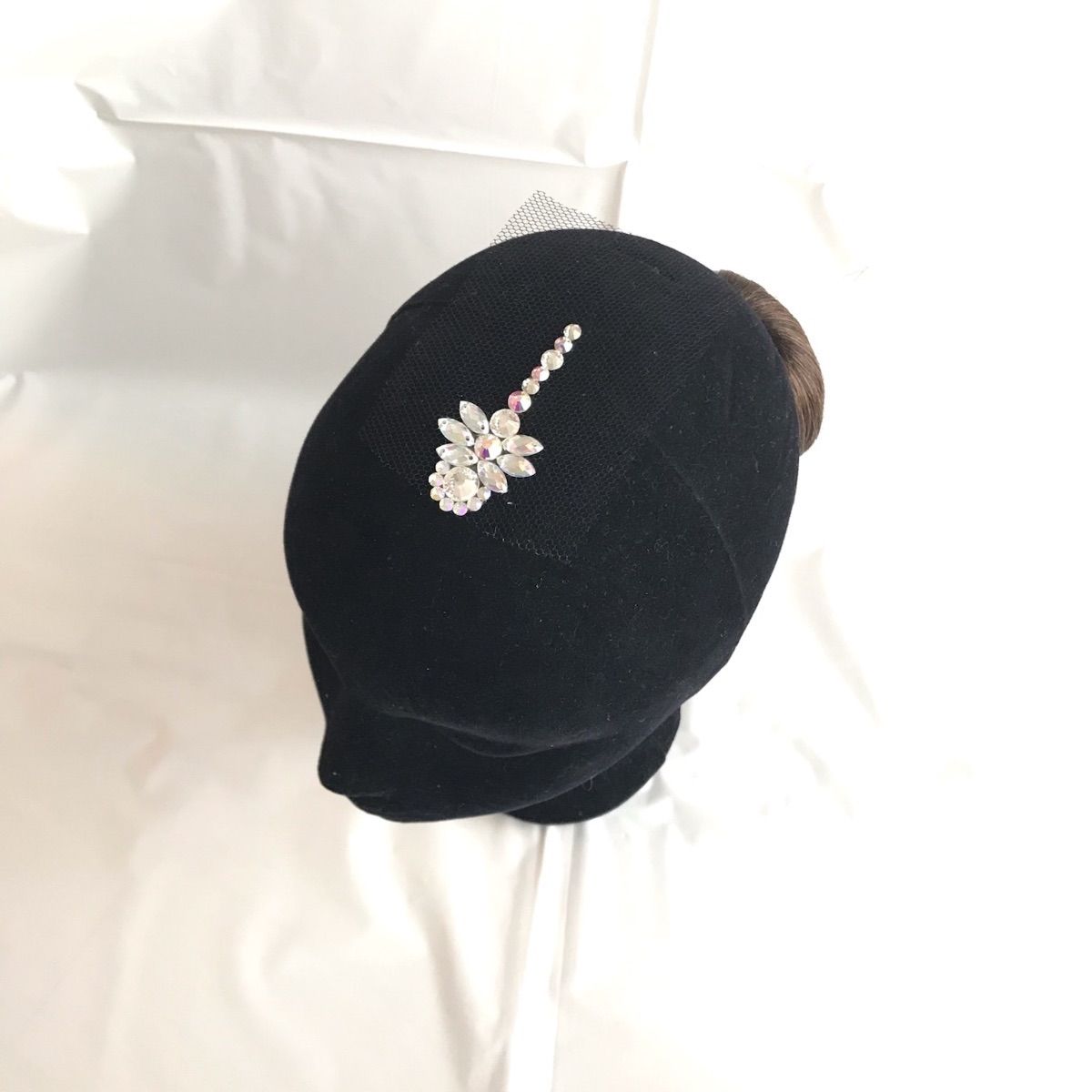 ヘアオーナメント　社交ダンス　ヘアアクセサリー 黒 HA-47 Ballroom 社交ダンス ヘアアクセサリー 髪飾り