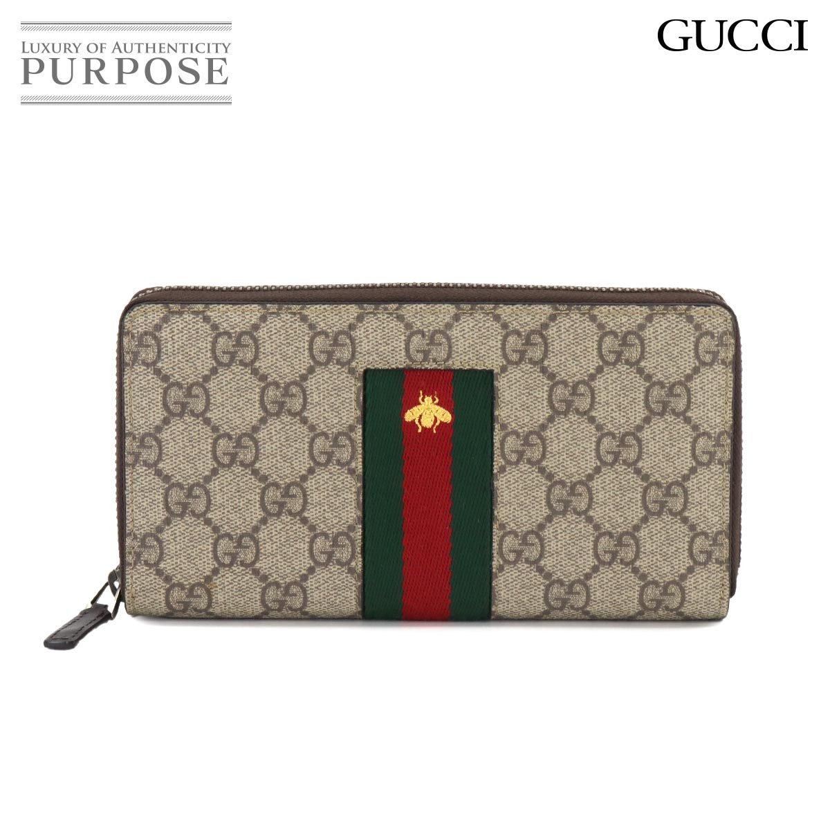【正規品】GUCCI GGスプリームブルームス ラウンドファスナー長財布※箱無し グッチ GUCCI 財布 長財布 GGスプリーム GG金具 ラウンドファスナー