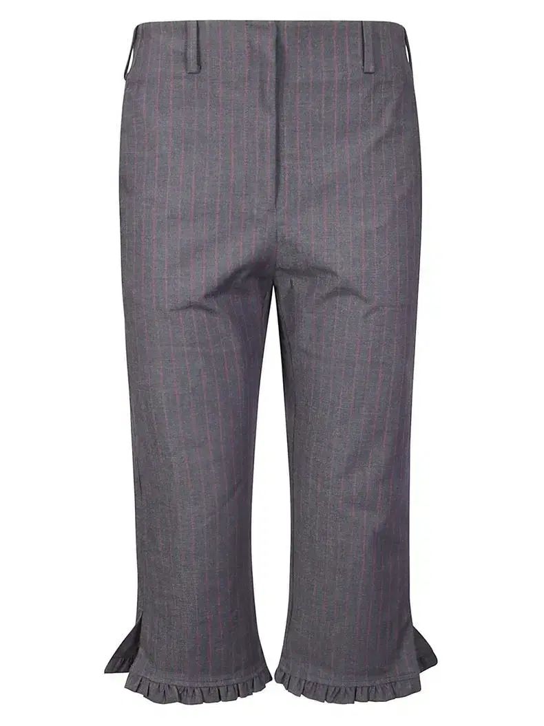 GANNI ガニー GANNI ストレッチ ストライプ カプリパンツ 36