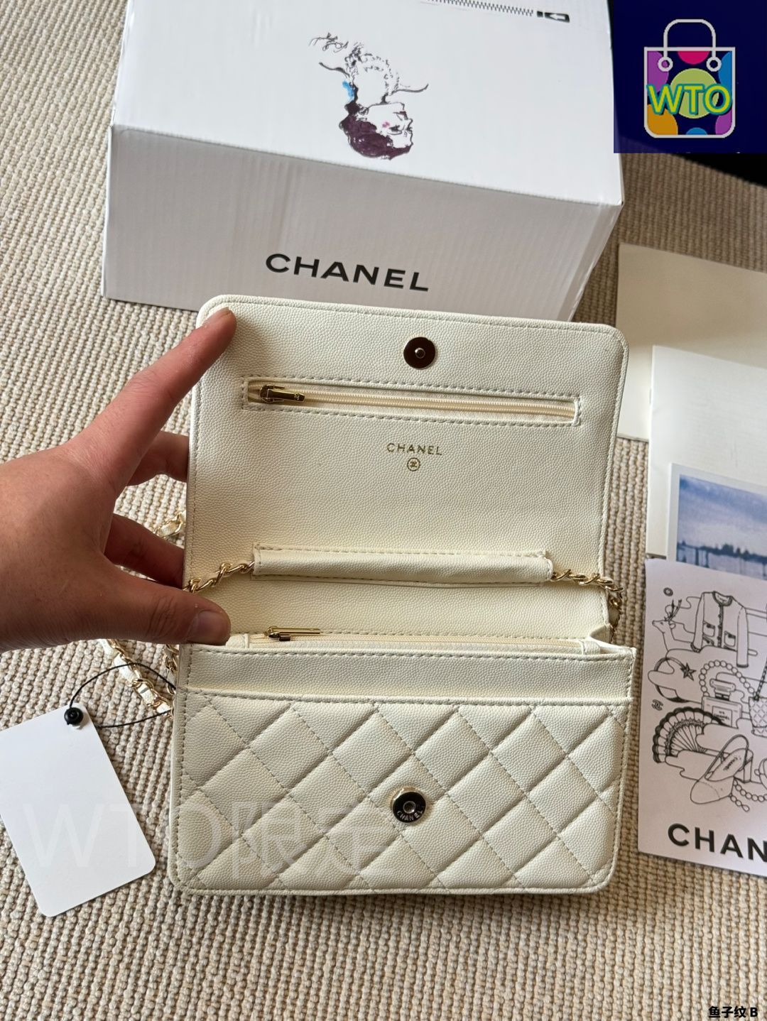 CHANEL シャネル カール ラガーフェルド フラップ 保存袋 今日特価】Chanel Woc 発財包（Wallet on Chain）-WTO輸入2