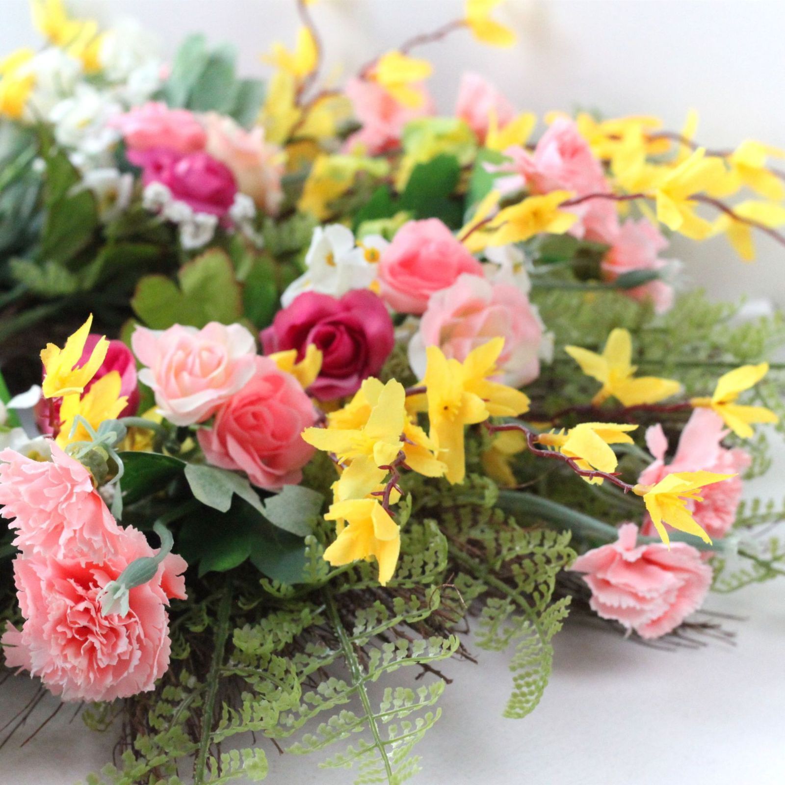 リース 花輪 母の日 ギフト プレゼント 春 リース 玄関飾り 造花
