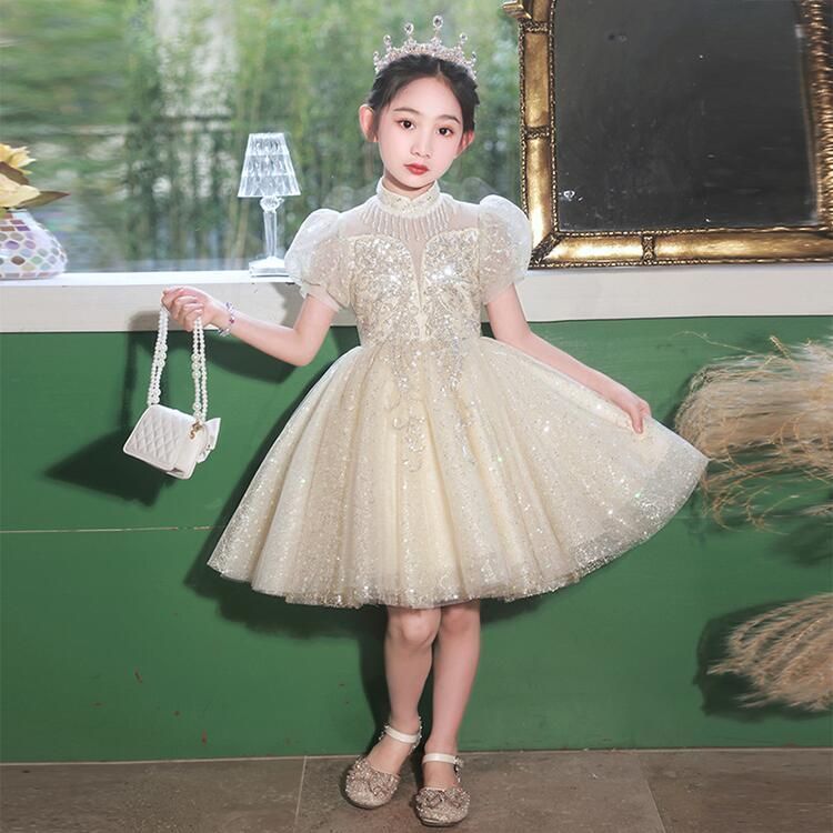 キッズドレス パーティードレス 子供用 150cm 発表会 演奏会 ワンピース 子供ドレス 発表会 結婚式 フォーマル 子供ドレス 女の子 キッズ ワンピース キッズドレス 七五三 子どもドレス 子供服 フラワーガール ロング  ピアノ発表会 パーティードレス 上質 ジュニアドレス コンクール 黄 紫 赤 ピンク 100 120 130 140 150 160