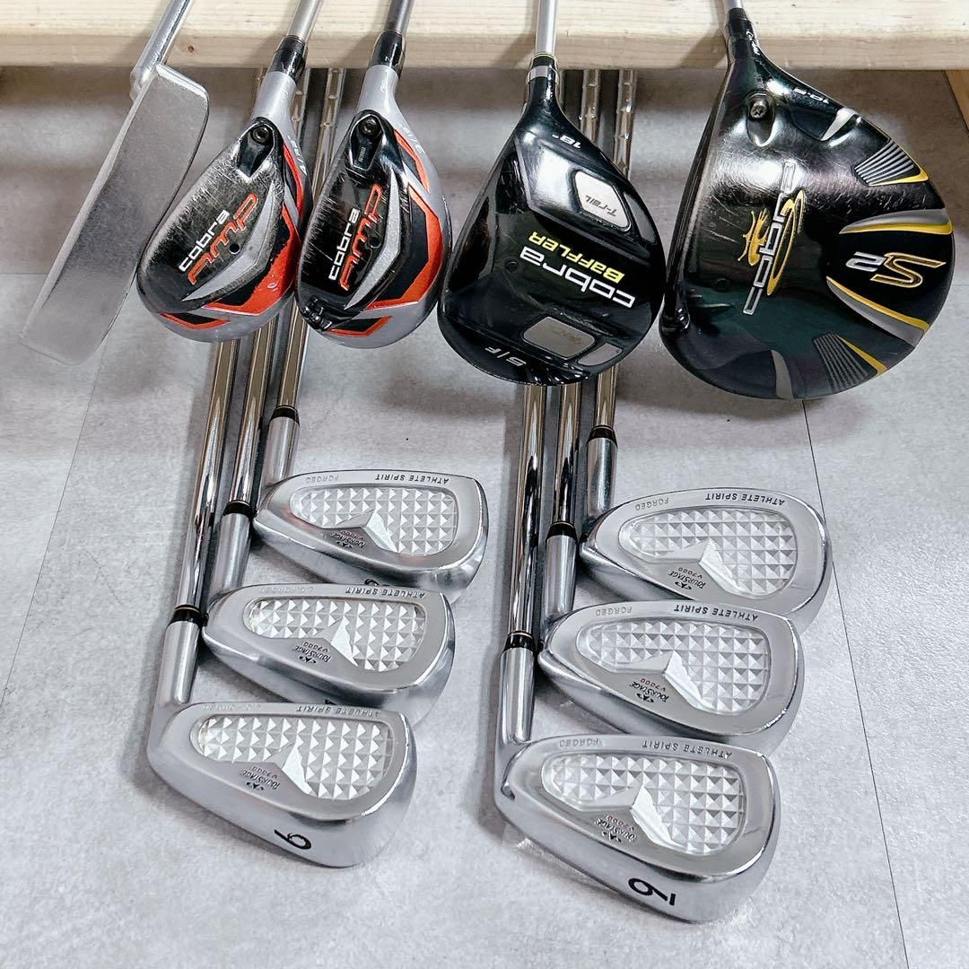 X737 コブラ他 メンズ ゴルフ クラブセット 12点 スタンドキャディバッグ X737 コブラ他 メンズ ゴルフ クラブセット 12点 スタンド