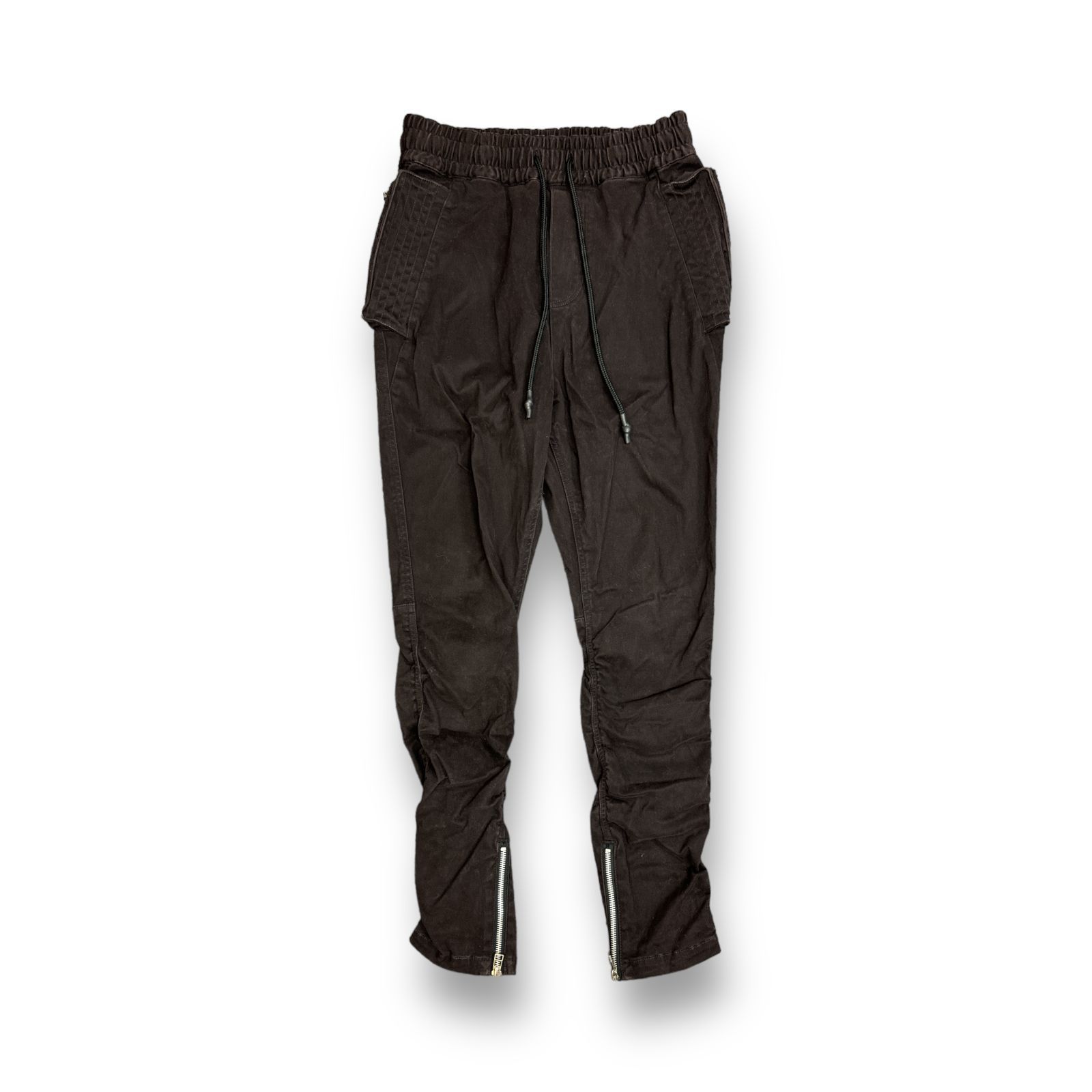 定価50600円 RIPVANWINKLE 22AW MOTORCYCLE EASY PANTS モーターサイクルイージーパンツ リップヴァンウィンクル  RB-410 ブラック S 74097A5 - メルカリ