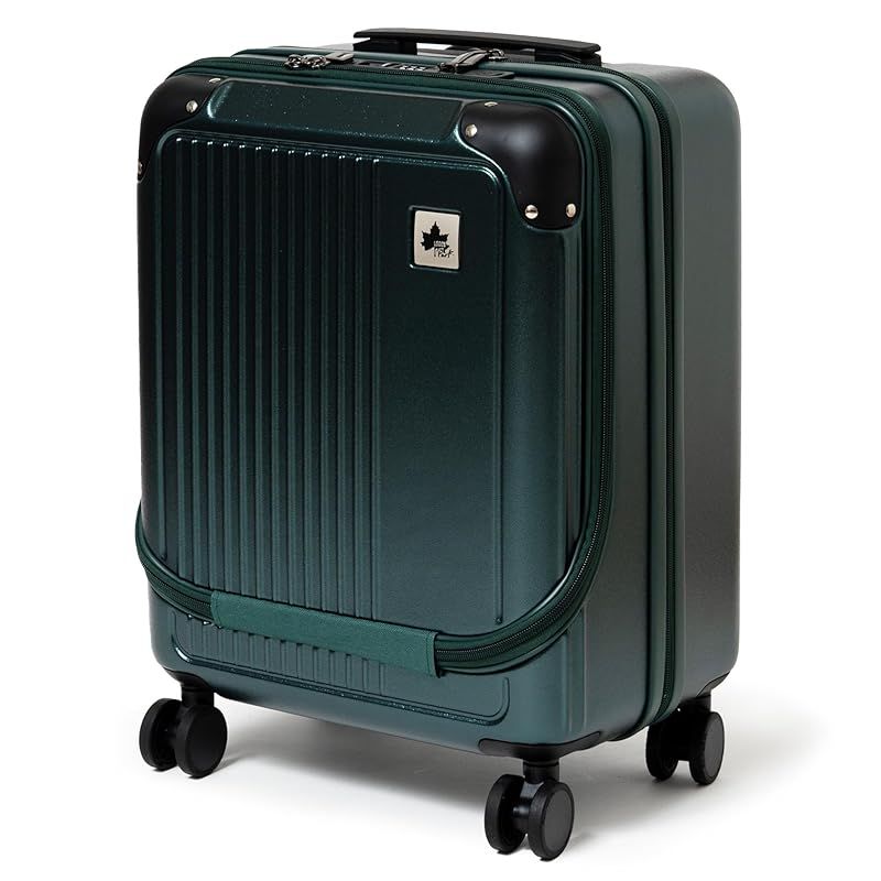 ロゴスパーク キャリーケース 機内持ち込み Sサイズ 前ポケット USBポート付き 2.8kg グリーン 1