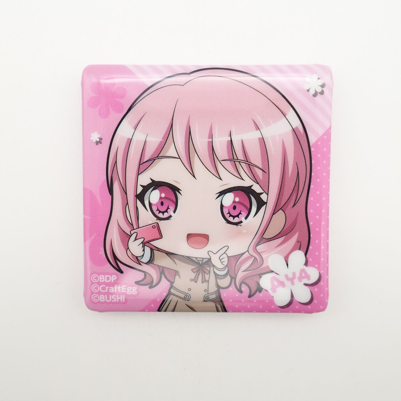 【海外限定】 バンドリ！ ガールズバンドパーティ！ 丸山彩 缶バッジ ラバー ピンズ・ピンバッジ・缶バッジ