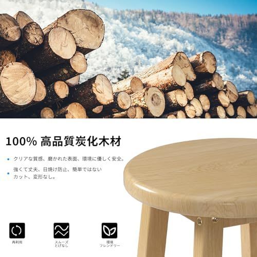 とろ　カウンターチェアー　ハイスツール　丸椅子 円形 高さ 60CM Rxakudedo スツール ハイスツール 木製