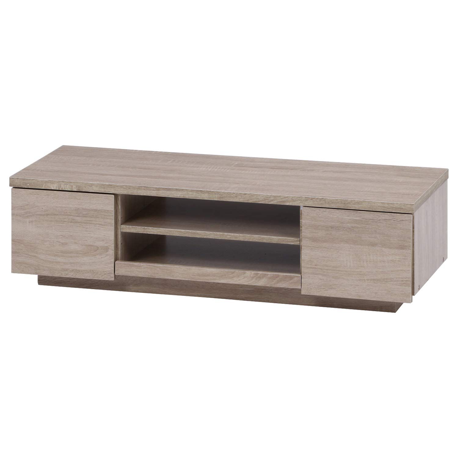 32型対応 TVボード 幅100×奥行38.5×高さ28cm ホワイトオーク テレビ台 木目調 引出収納 不二貿易 オープンラック 99264
