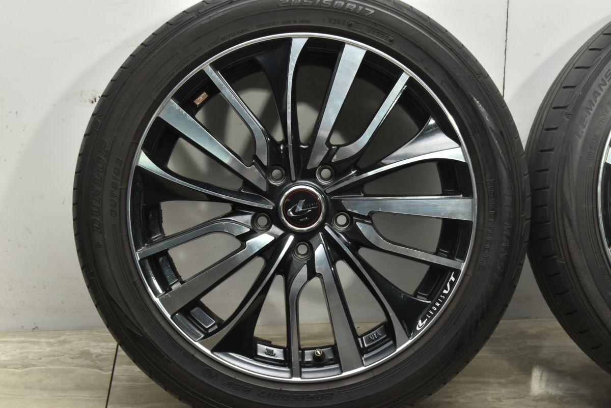 良好品】レオニス VT 17in 6.5J +53 PCD114.3 ダンロップ ルマンV 205 