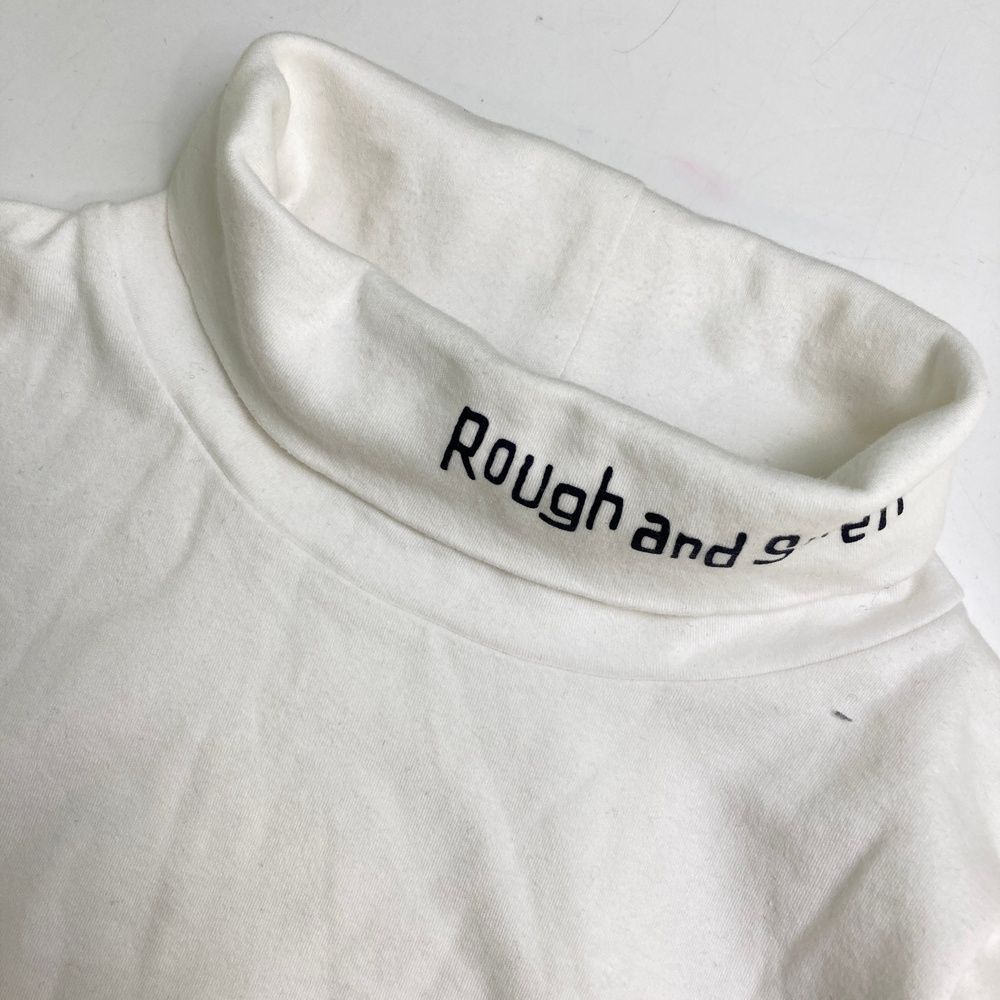 サイズ：XL ROUGH&amp;SWELL ラフアンドスウェル  タートルネック 長袖Tシャツ  ホワイト系 [240101501544] ゴルフウェア メンズ ストスト ROUGH&SWELL ラフアンドスウェル 2025年モデル ハイネック 長袖T