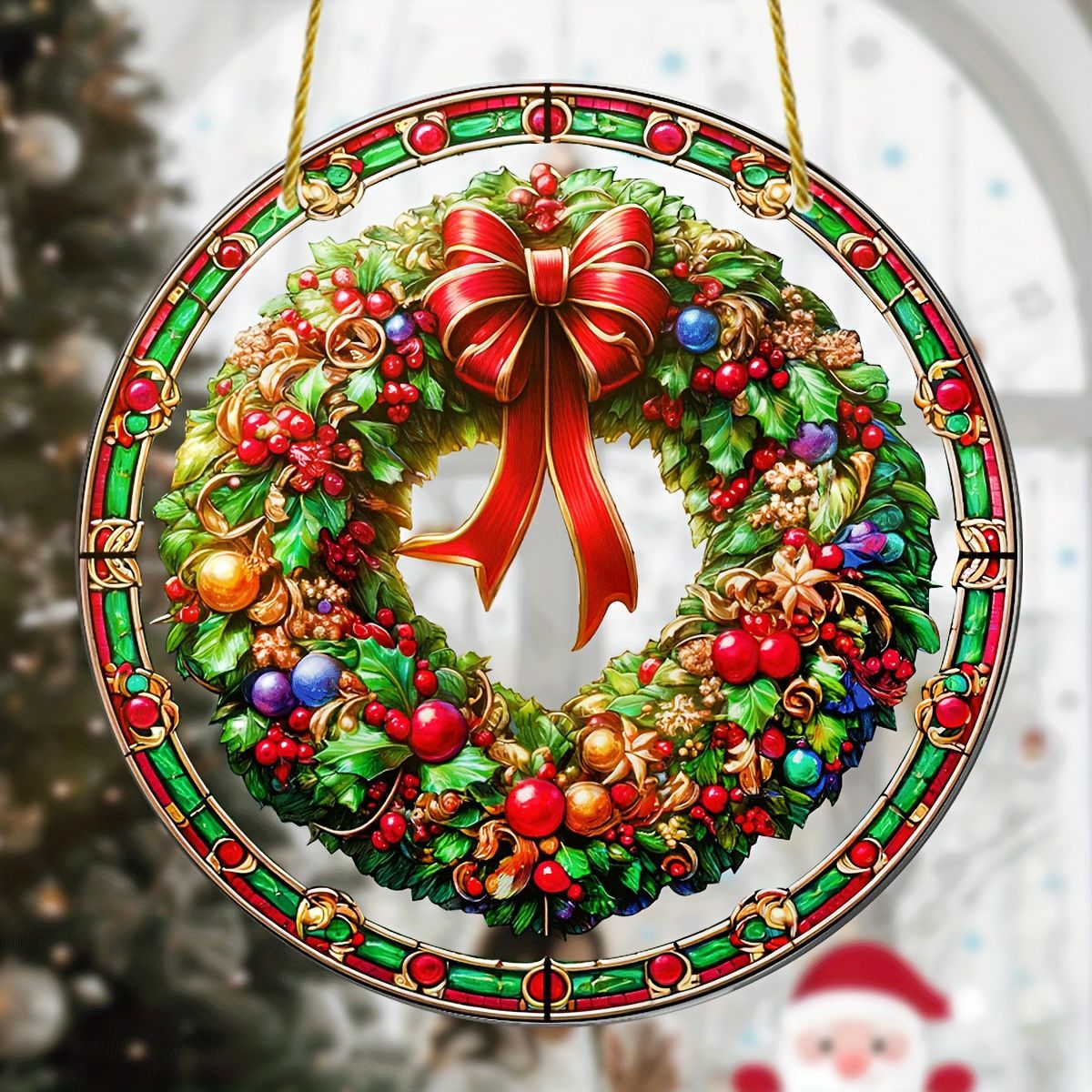 ステンドグラス クリスマスリース X'mas】ステンドグラス クリスマスリース | ann stained glass