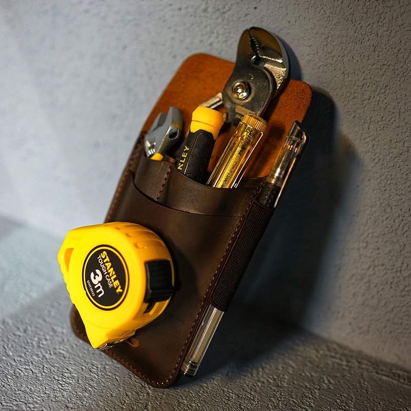 Viperade PJ14レザーツールポーチ、巻尺ホルダー、ペンチポーチ
